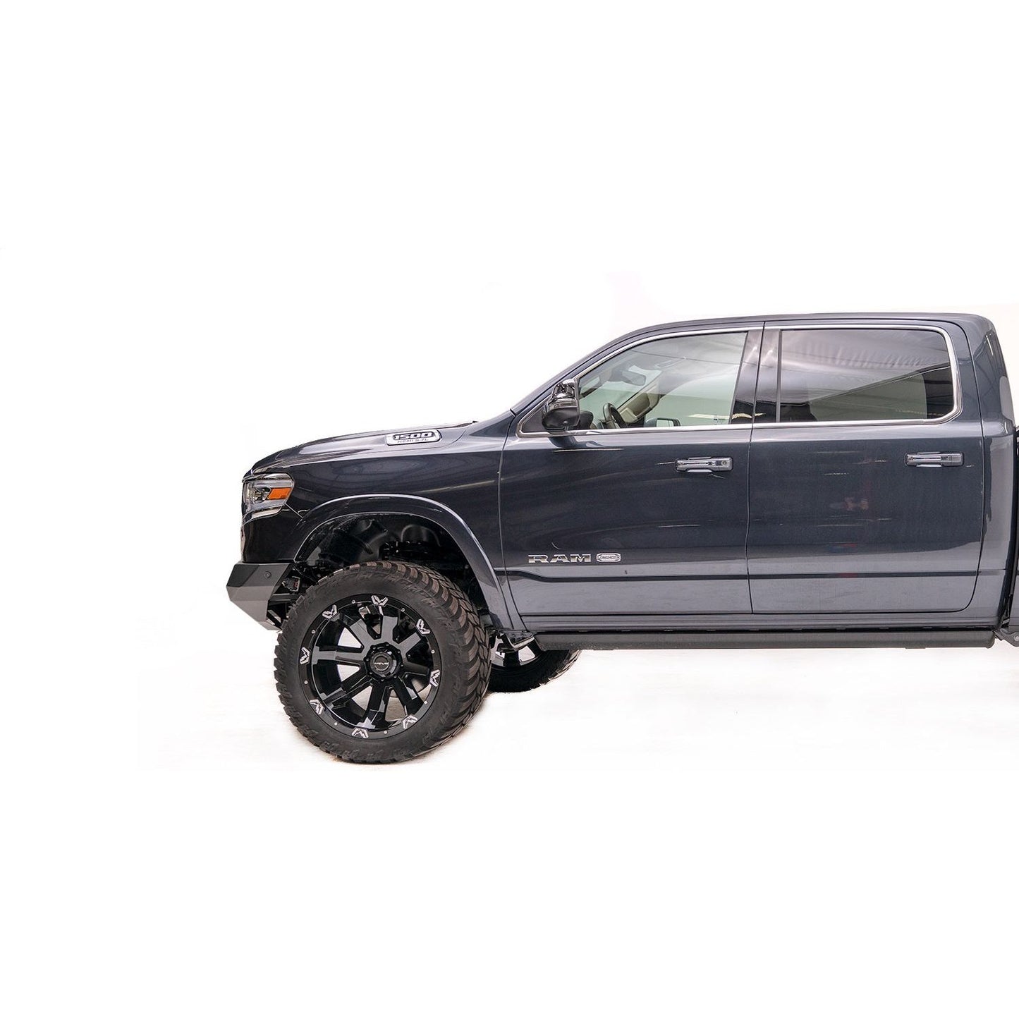 Fab Fours Vengeance Front Bumper 2 Stage Black Powder Coated No Guard l DR19-D4251-1