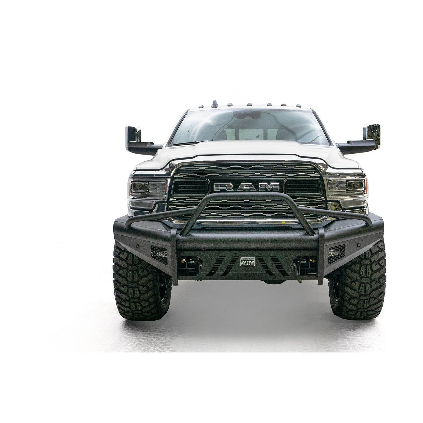 Fab Fours Elite Front Bumper Black Steel w/Pre-Runner Guard l DR19-Q4462-1
