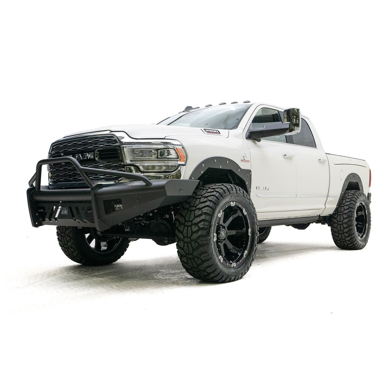 Fab Fours Elite Front Bumper Black Steel w/Pre-Runner Guard l DR19-Q4462-1