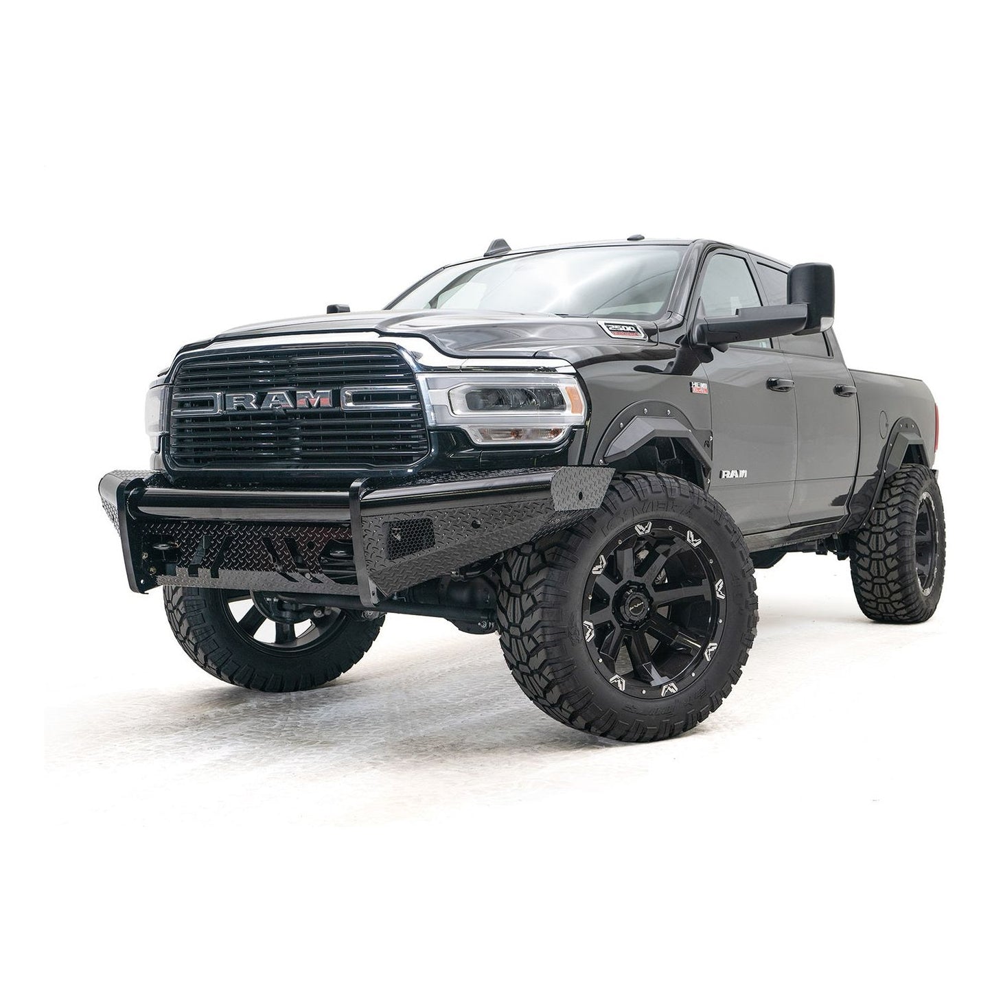 Fab Fours Black Steel Front Bumper w/No Guard l DR19-S4461-1