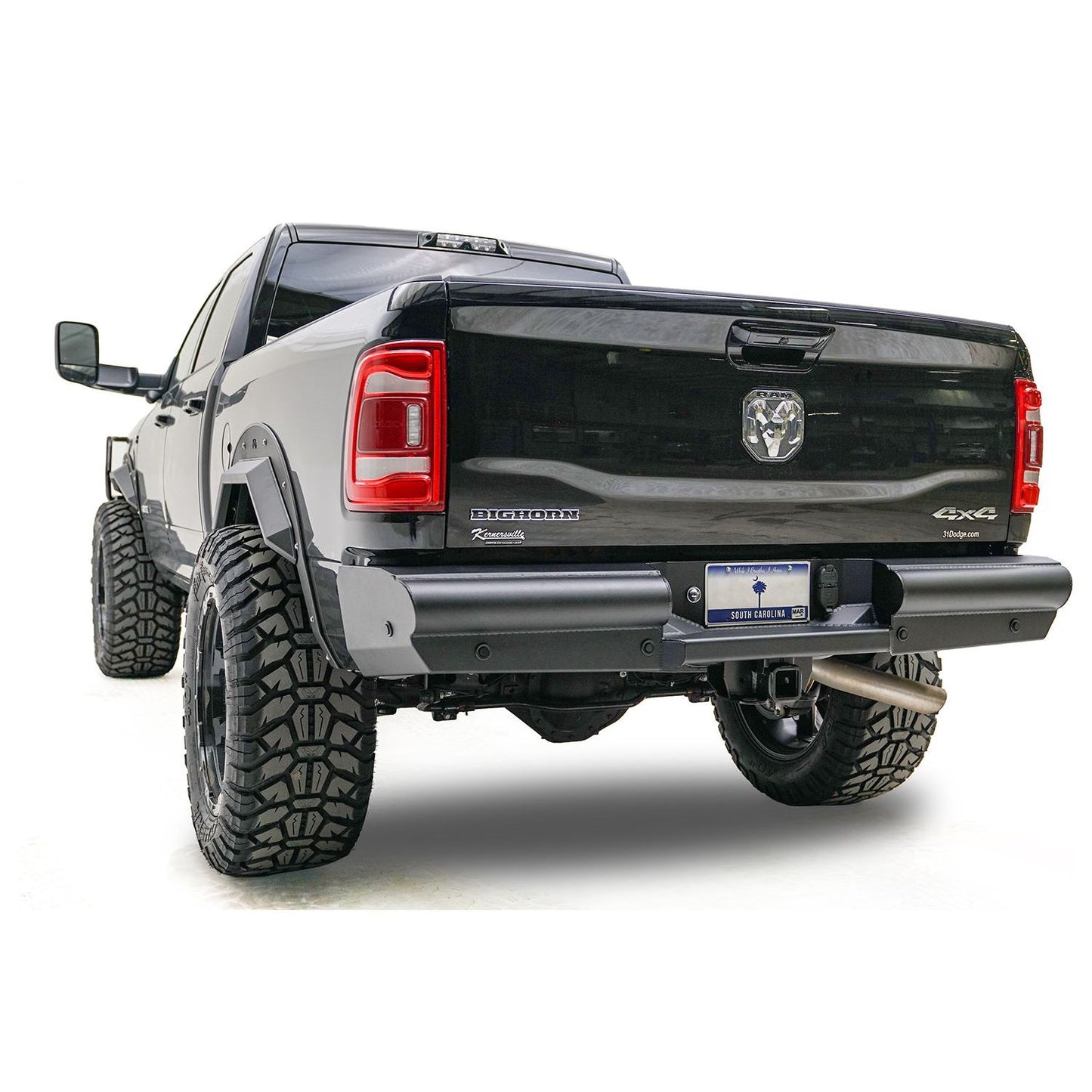 Fab Fours Elite Rear Bumper Black Steel l DR19-U4450-1
