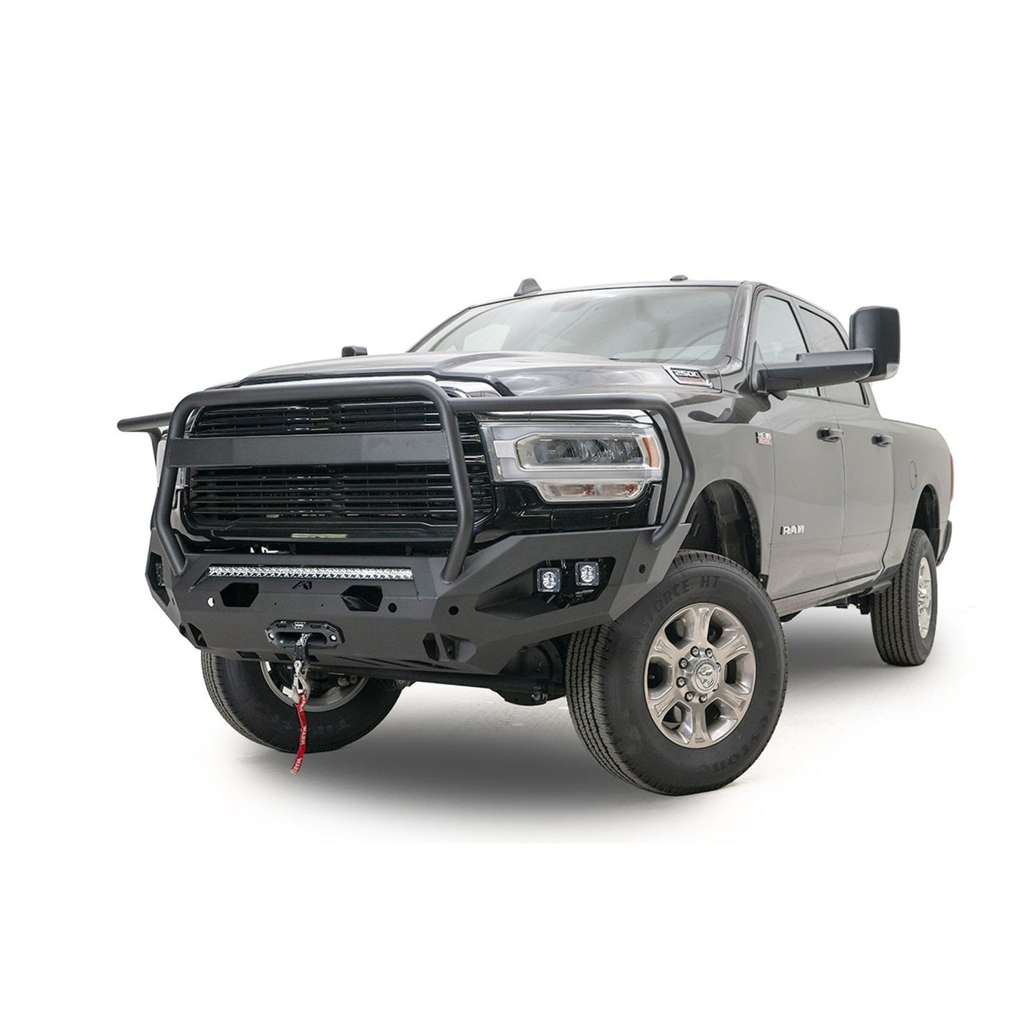 Fab Fours Matrix Front Bumper w/Full Guard Plate Steel l DR19-X4450-1