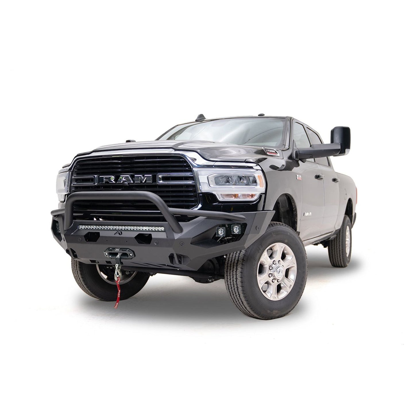 Fab Fours Matrix Front Bumper w/Pre-Runner Guard Plate Steel l DR19-X4452-1