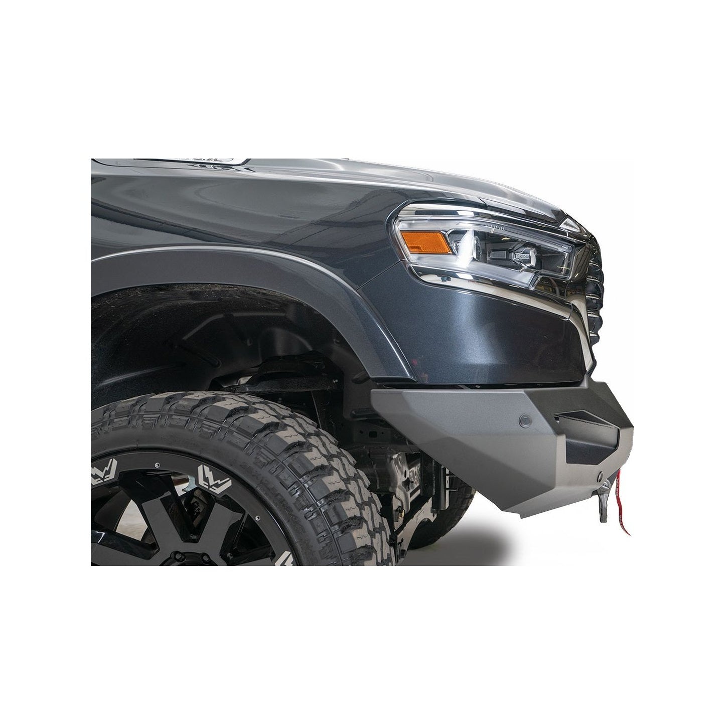 Fab Fours Matrix Front Bumper 2 Stage Black Powder Coat 7/8 in. D-Ring Mounts No Guard l DR19-X4251-1