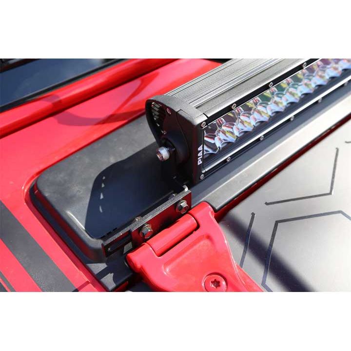 DeeZee Hood Light Bar Brackets Fits 2007-C Jeep Wrangler JK & JL Models DZ4456JP