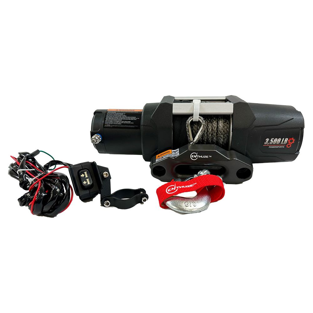 ENTHUZE| 3500Lb Atv/Utv Winch, Synthetic Rope |ACTENT2301P