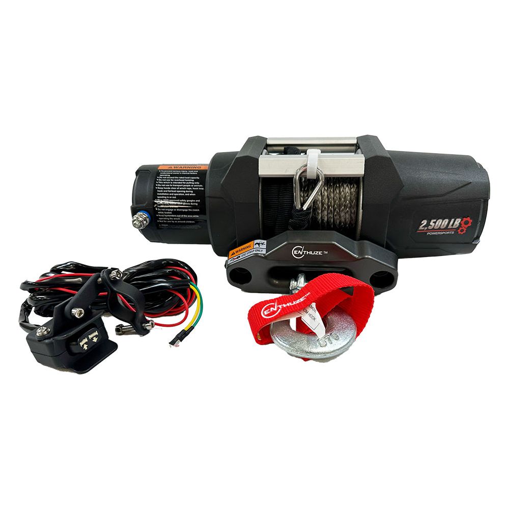 ENTHUZE| 2500Lb Atv/Utv Winch, Synthetic Rope |ACTENT3301P