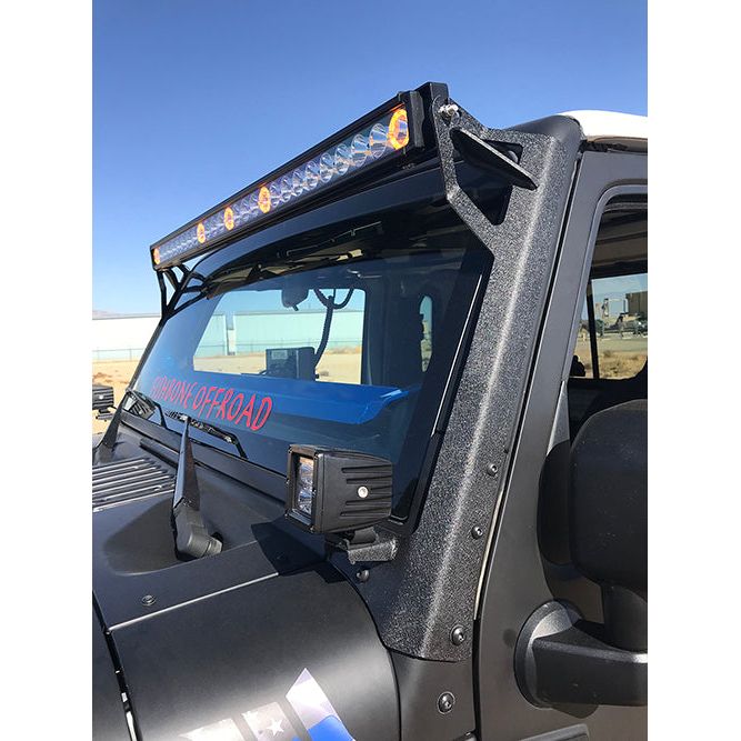 FISHBONE OFFROAD | 07-17 Jk Front Light Bar Steel Textured Black Powder Coat | FB21014
