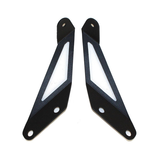 FISHBONE OFFROAD | 2007-18 Wrangler Fishbone Hood Light Mount Brackets Black Powder Coat | FB21066