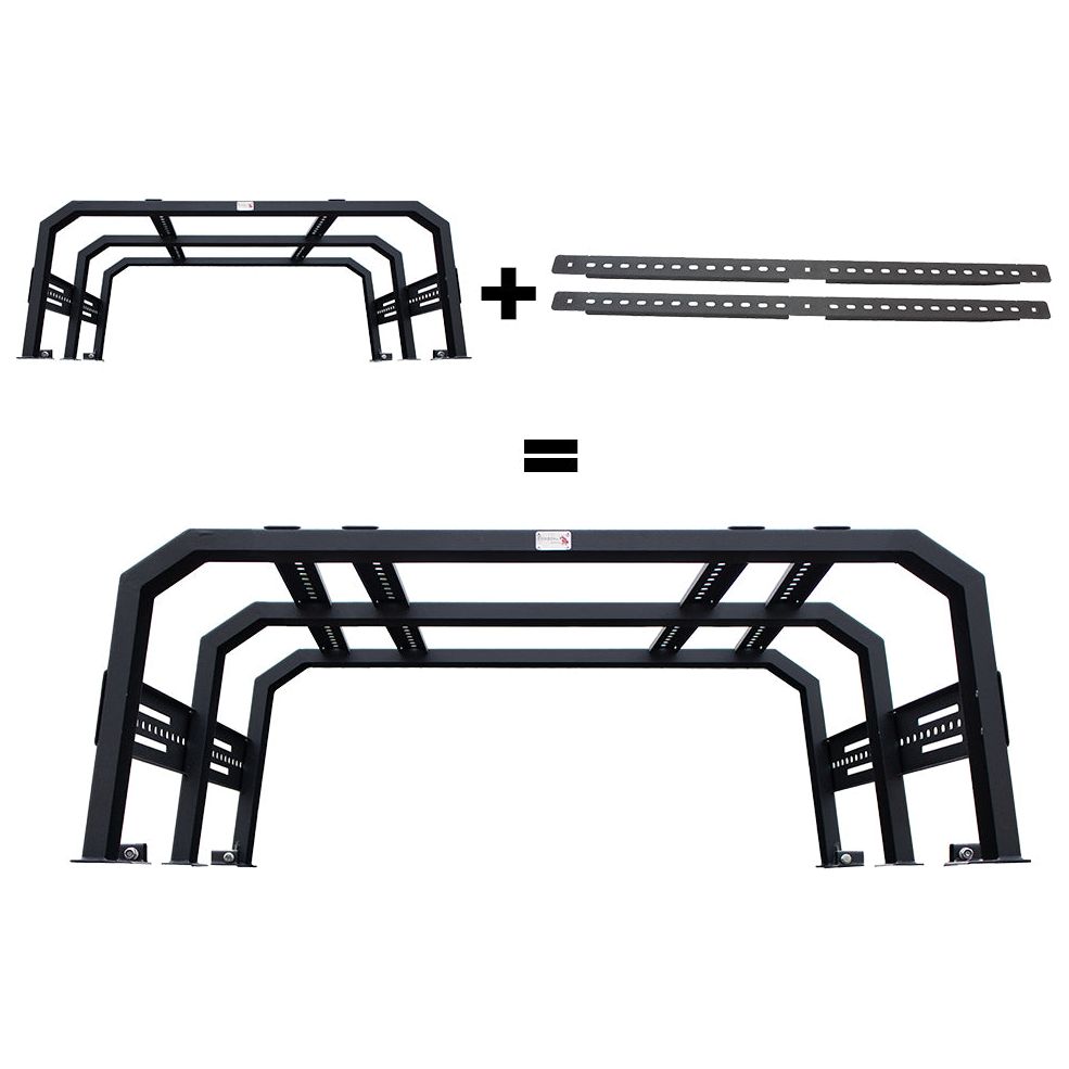FISHBONE OFFROAD | Top Rails For 61In Fishbone Tackle Rails Black Powder | FB21269