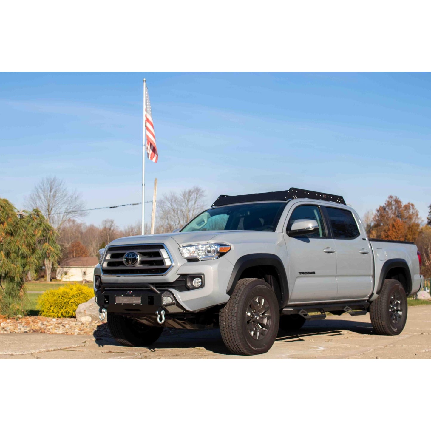 FISHBONE OFFROAD | 16-C Tacoma (3Rd Gen) Center Stubby Bumper W/ Mounting Plate For Winch | FB21311