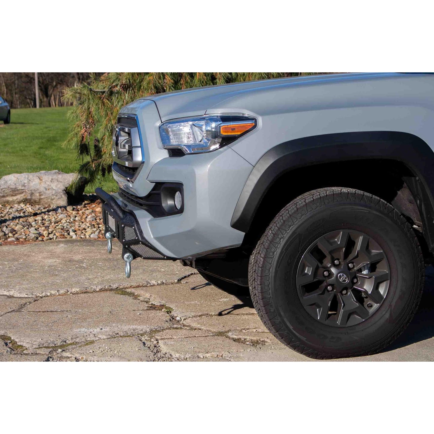 FISHBONE OFFROAD | 16-C Tacoma (3Rd Gen) Center Stubby Bumper W/ Mounting Plate For Winch | FB21311
