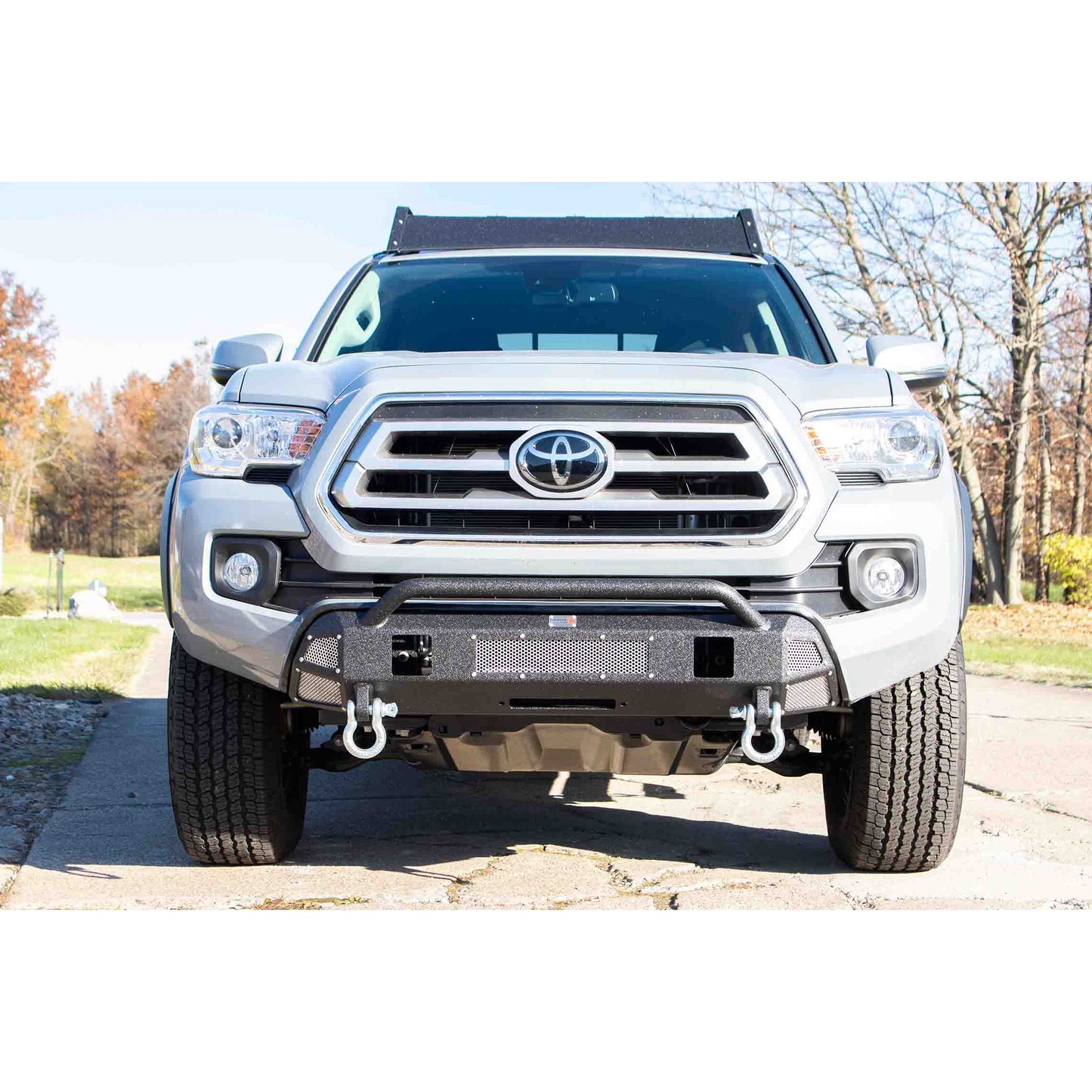 FISHBONE OFFROAD | 16-C Tacoma (3Rd Gen) Center Stubby Bumper W/ Mounting Plate For Winch | FB21311