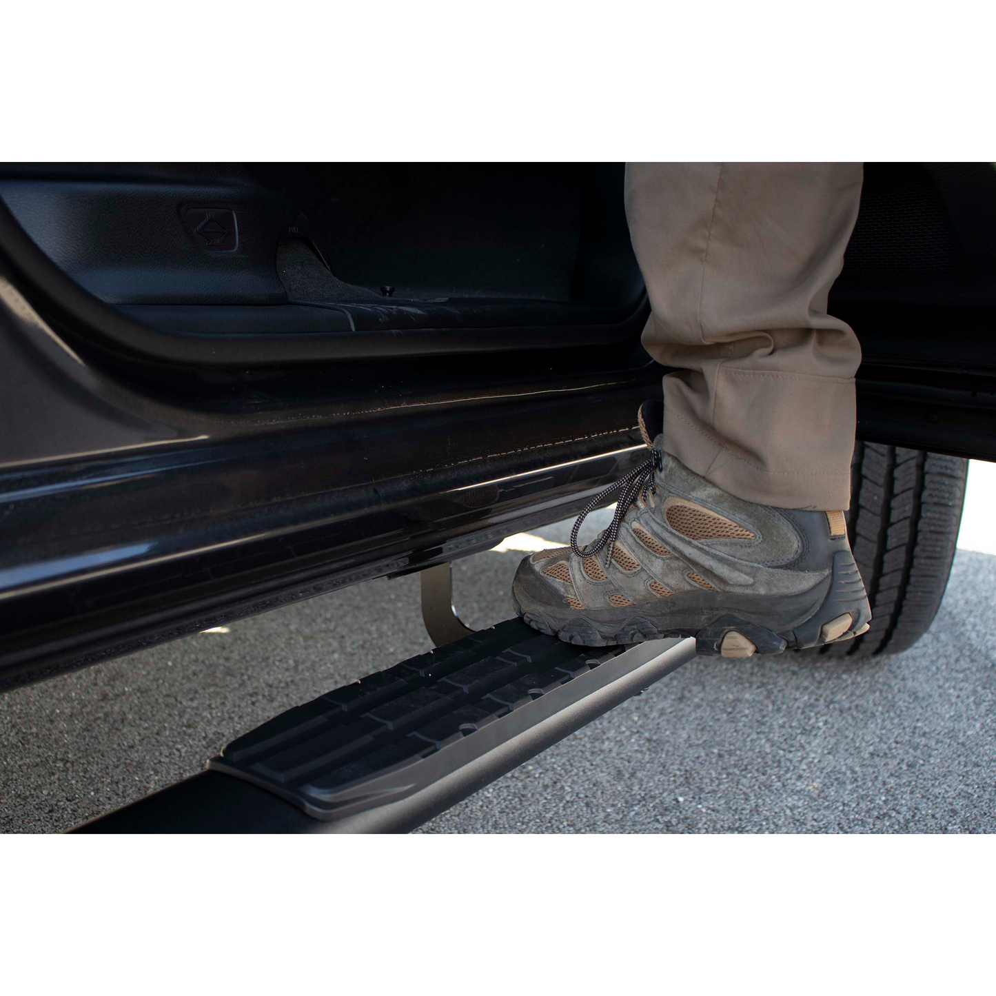 FISHBONE OFFROAD | 15-23 F150/17-23 F250/F350 Crew Cab Oval Side Step Txt Powder Coat Black Pair | FB21380
