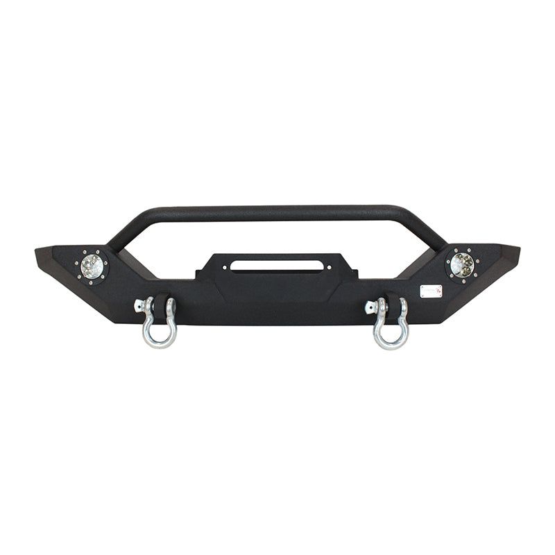 FISHBONE OFFROAD | 88-06 Wrangler Front Bumper With Led Lights Steel Textured Black Powder Coat | FB22016