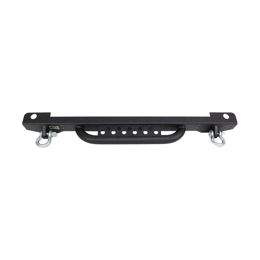 FISHBONE OFFROAD | 87-06 Wrangler Piranha Rear Bumper With Step And D-Rings Black Textured 2-Stage Powder Coat Steel | FB22072