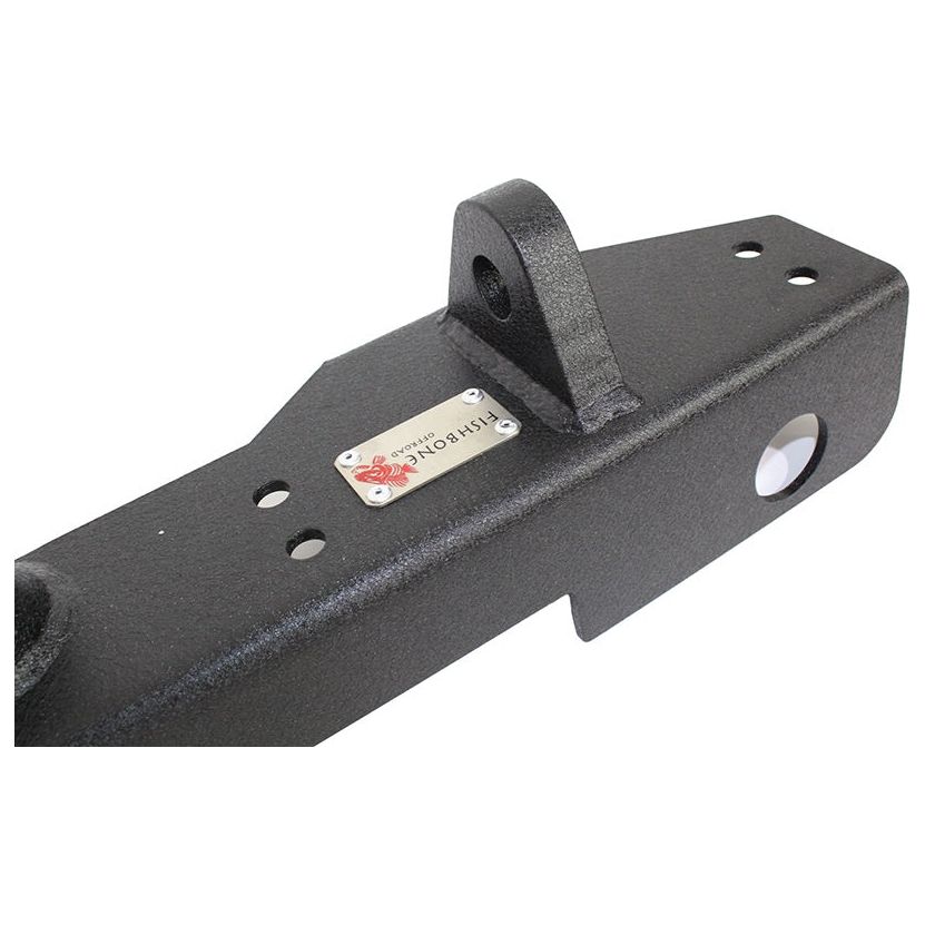 FISHBONE OFFROAD | 87-06 Wrangler Piranha Rear Bumper With Step And D-Rings Black Textured 2-Stage Powder Coat Steel | FB22072