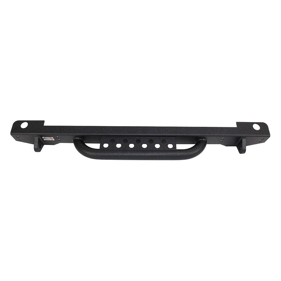FISHBONE OFFROAD | 87-06 Wrangler Piranha Rear Bumper With Step And D-Rings Black Textured 2-Stage Powder Coat Steel | FB22072