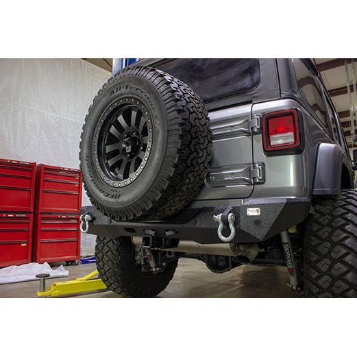 FISHBONE OFFROAD | 18-C Wrangler Mako Rear Bumper Black Textured Powder Coat Steel | FB22089