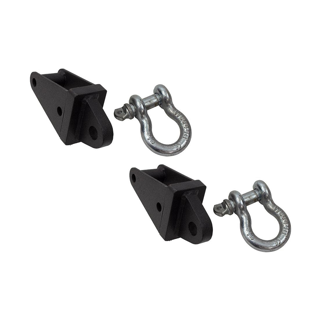 FISHBONE OFFROAD | 07-18 Wrangler Rear D-Ring Frame Mounts Black Powder Coat Steel | FB22136