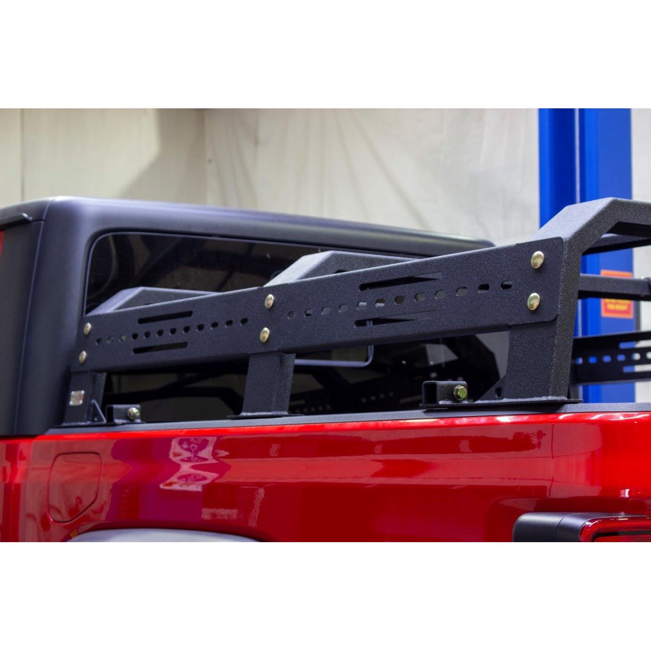 FISHBONE OFFROAD | 20-C Gladiator Half Height Tackle Bed Rack Black Textured Powder Coat 10 Gauge Steel | FB22150