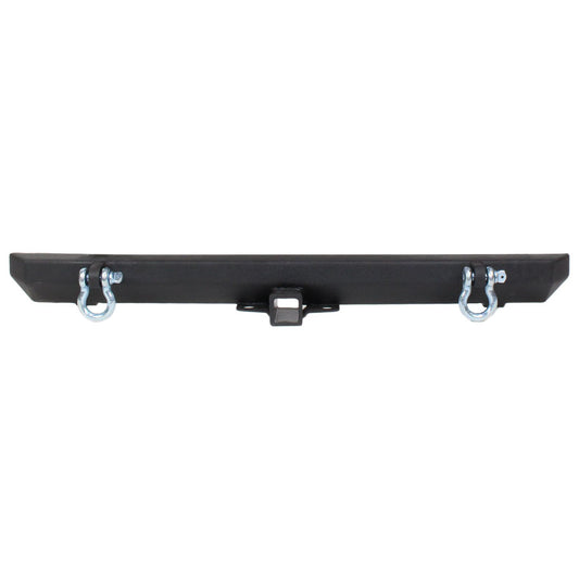 FISHBONE OFFROAD | 87-06 Wrangler Rear Bumper With 2In Receiver Black Textured 2 Stage Powder Coat Steel | FB22217