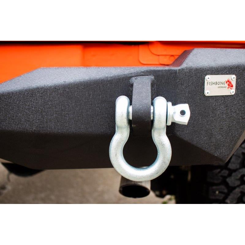FISHBONE OFFROAD | 07-18 Wrangler Mako Rear Bumper 2-Stage Black Textured Powder Coat Steel | FB22278