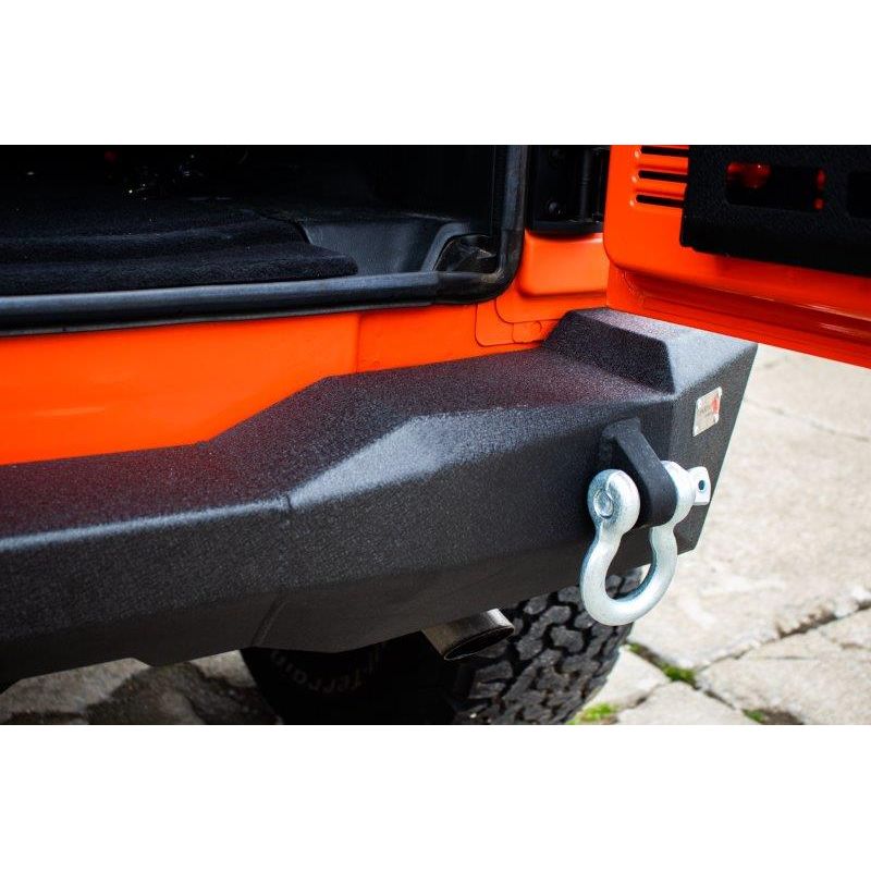FISHBONE OFFROAD | 07-18 Wrangler Mako Rear Bumper 2-Stage Black Textured Powder Coat Steel | FB22278
