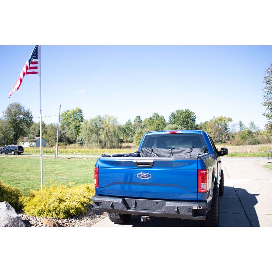 FISHBONE OFFROAD | 15-C F150 Pelican Rear Bumper Black Powder Coat Steel | FB22364