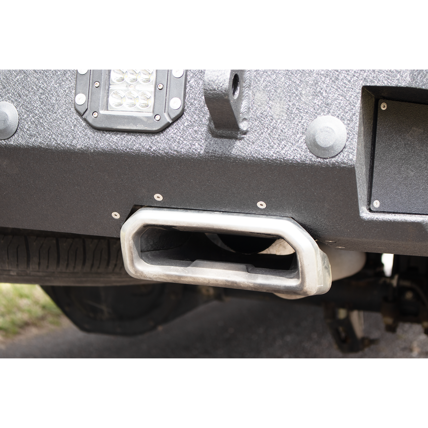 FISHBONE OFFROAD | 19-22 Silverado/Sierra 1500 Rockfish Rear Bumper Black Textured 2-Stage Powder Coat 1/8In Steel | FB22394