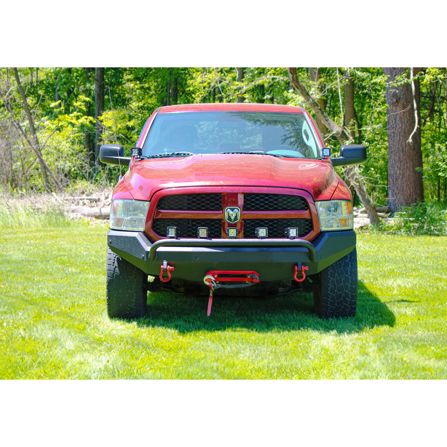 FISHBONE OFFROAD | 13-C Ram 1500 Classic Front Bumper Black Textured 2-Stage Powder Coat 1/8In Steel | FB22397