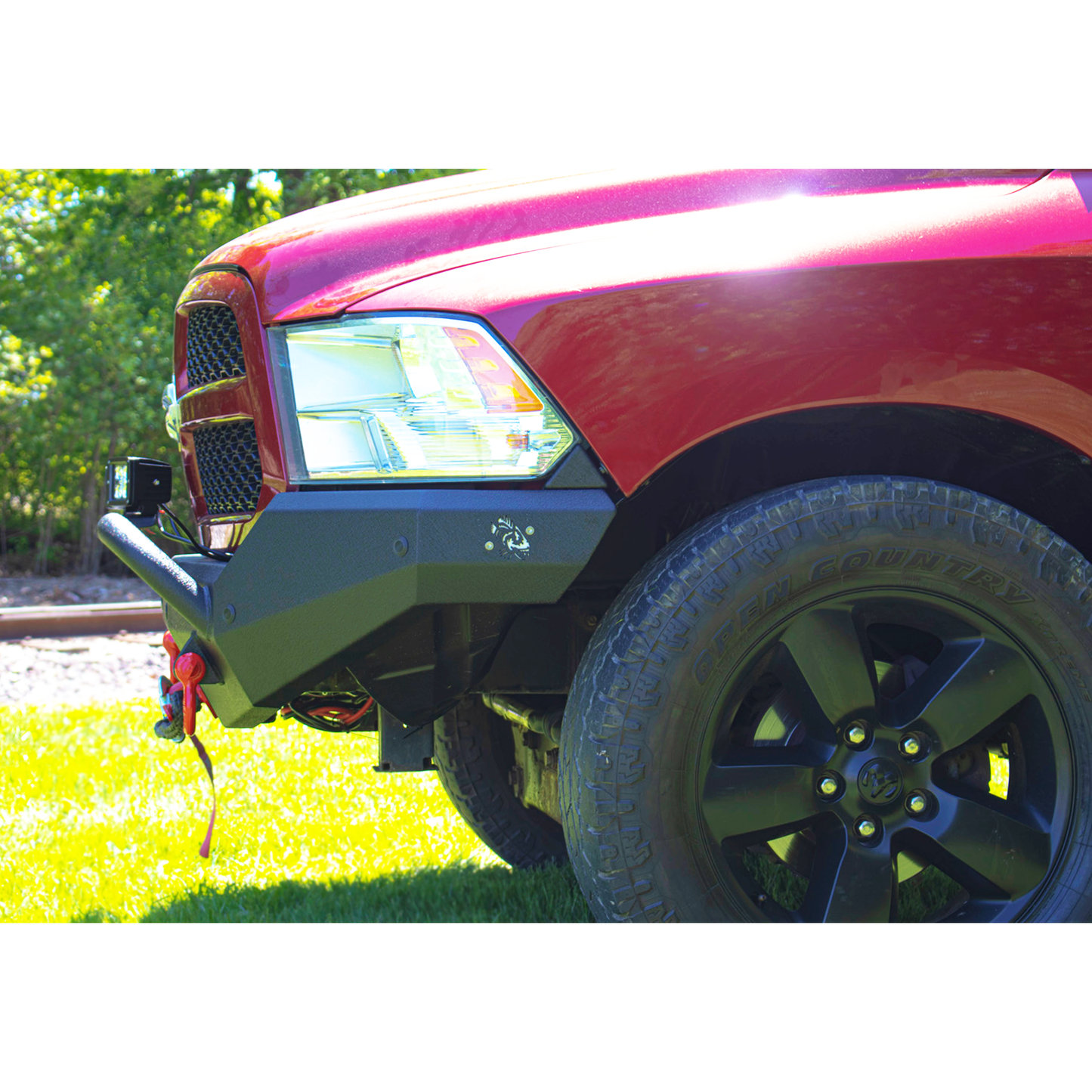 FISHBONE OFFROAD | 13-C Ram 1500 Classic Front Bumper Black Textured 2-Stage Powder Coat 1/8In Steel | FB22397