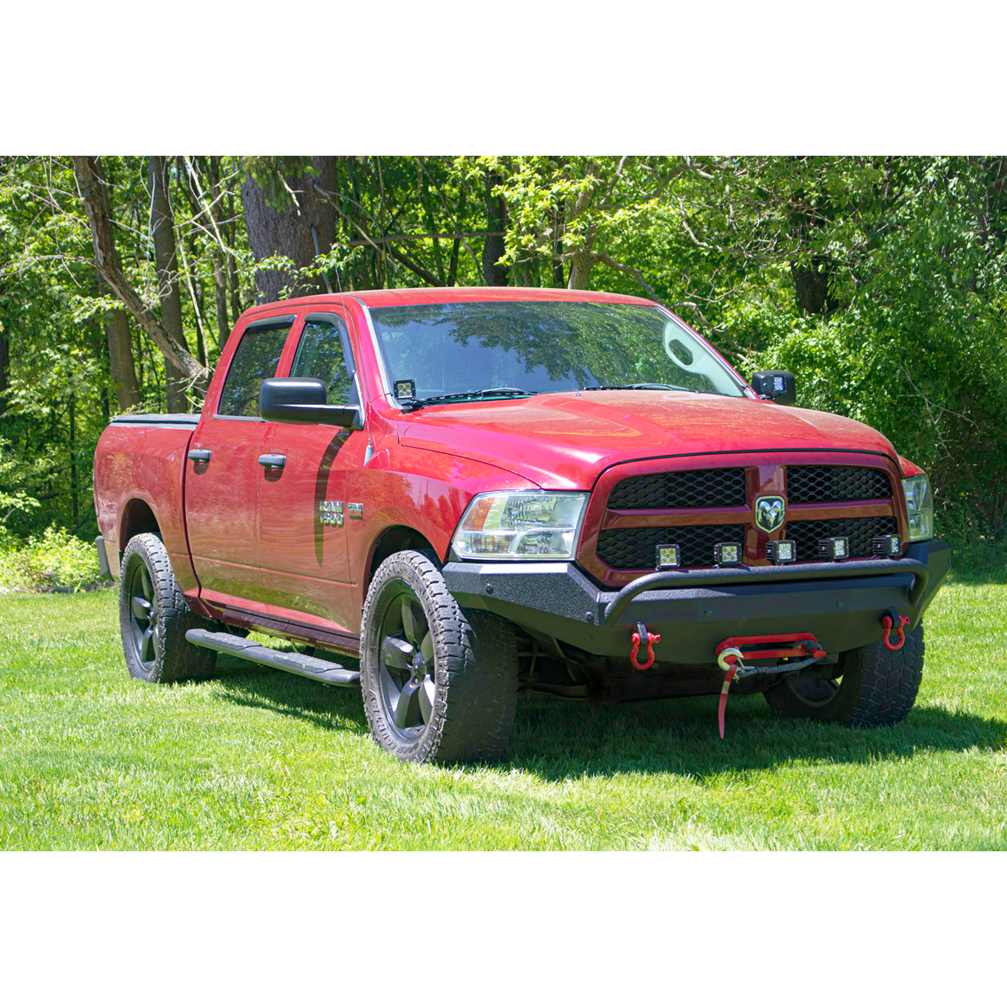 FISHBONE OFFROAD | 13-C Ram 1500 Classic Front Bumper Black Textured 2-Stage Powder Coat 1/8In Steel | FB22397