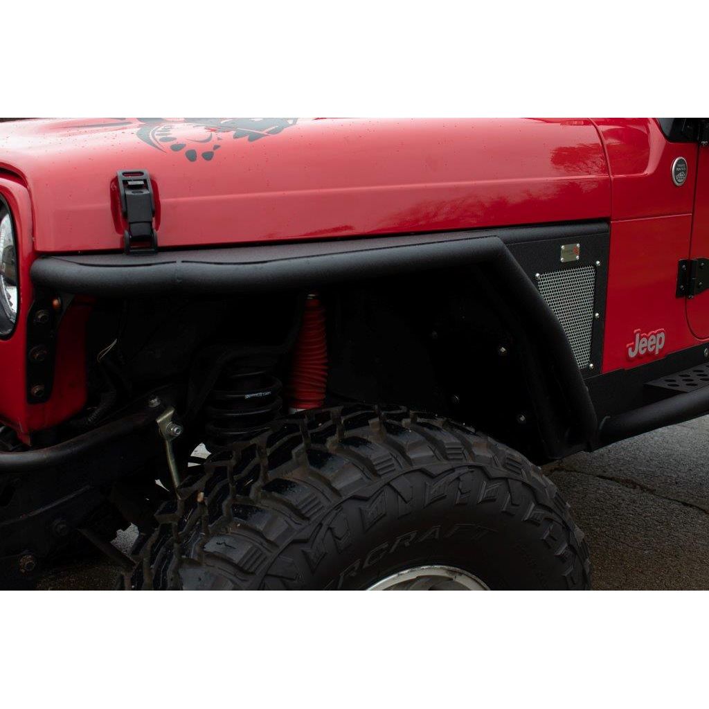 FISHBONE OFFROAD | 97-06 Wrangler Front Steel Tube Fenders Black Textured Powder Coat | FB23239