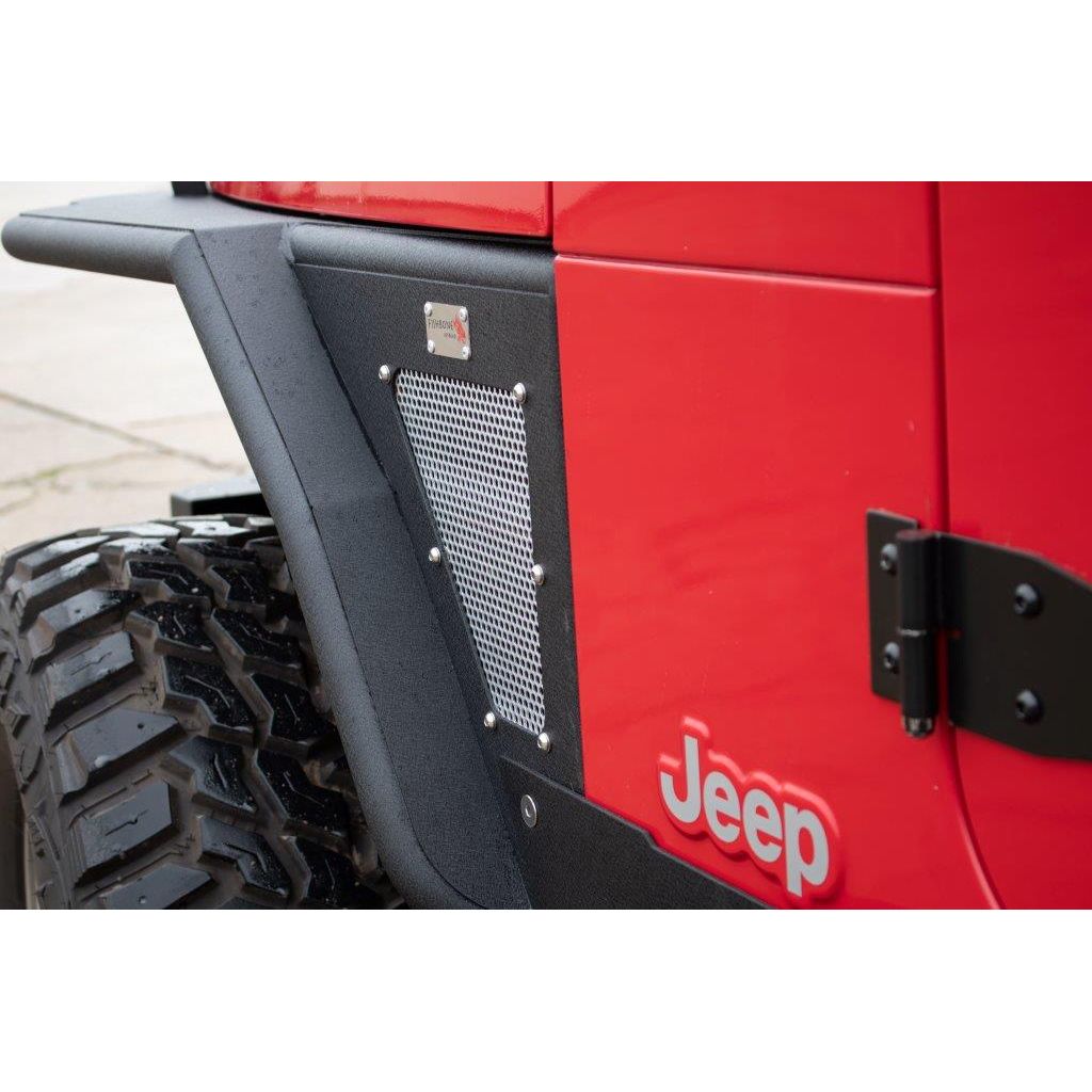 FISHBONE OFFROAD | 97-06 Wrangler Front Steel Tube Fenders Black Textured Powder Coat | FB23239