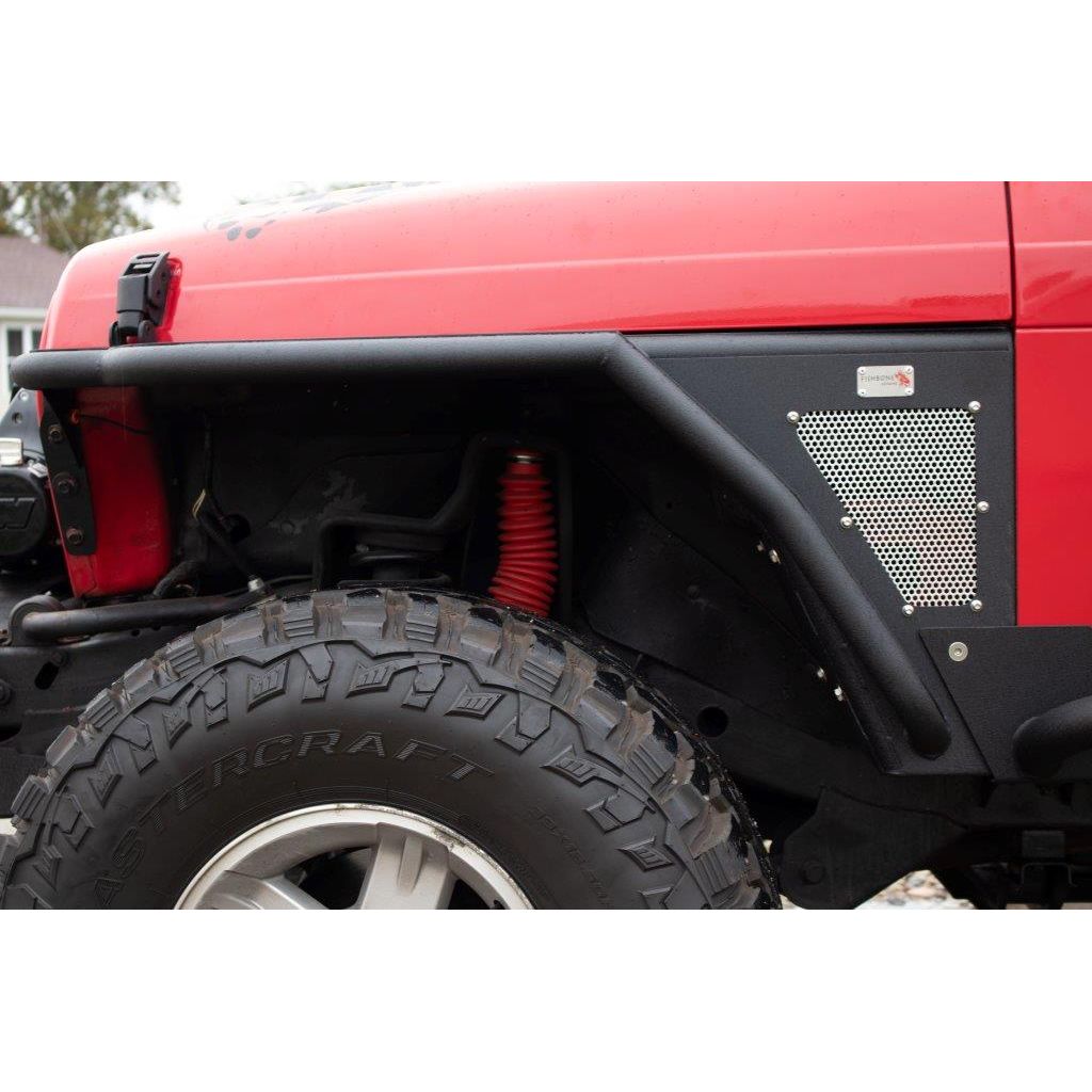 FISHBONE OFFROAD | 97-06 Wrangler Front Steel Tube Fenders Black Textured Powder Coat | FB23239
