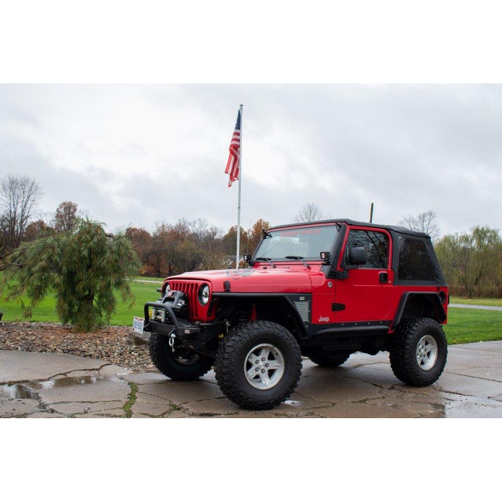 FISHBONE OFFROAD | 97-06 Wrangler Front Steel Tube Fenders Black Textured Powder Coat | FB23239