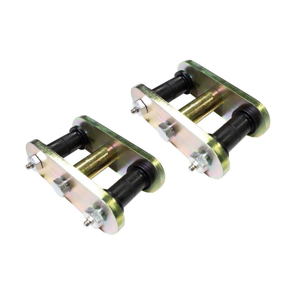 FISHBONE OFFROAD | 76-86 Wrangler Front Greasable Shackles Zinc Plated 3/8In Steel | FB27225