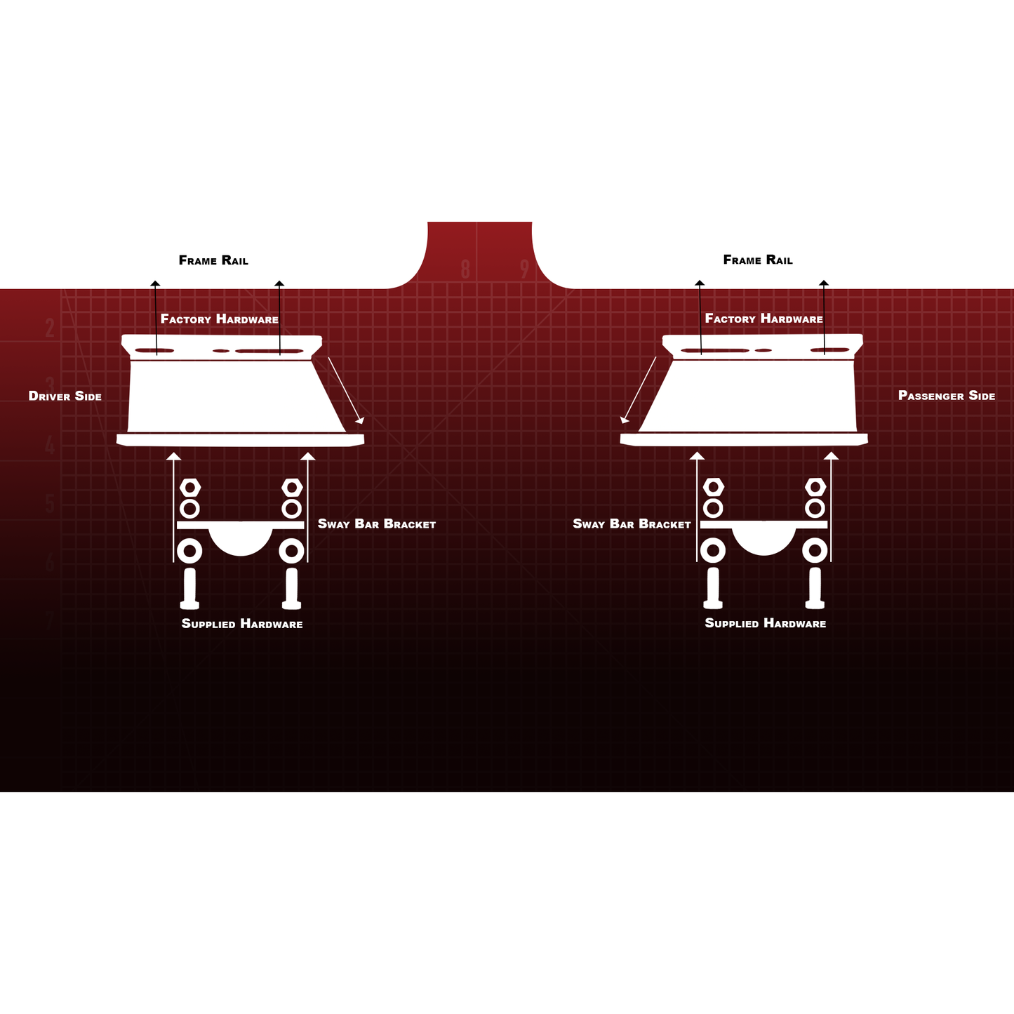 FISHBONE OFFROAD | 73-87 Chevy/Gm Pickup Trucks 2-6In Sway Bar Drop Brackets Black Powder Coated | FB27302