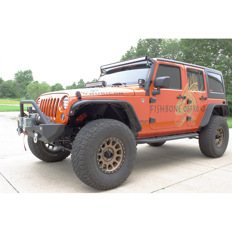 FISHBONE OFFROAD | 2007-18 Wrangler Fishbone Inner Fender Accent Plate Raw Aluminum | FB31117