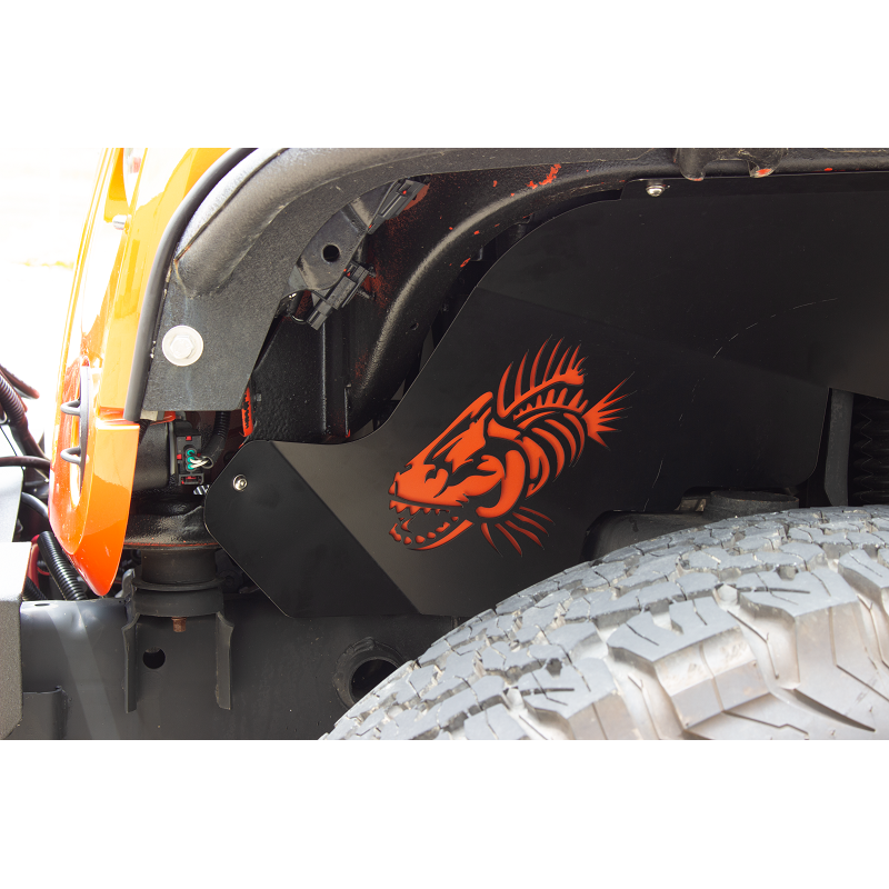 FISHBONE OFFROAD | 2007-18 Wrangler Fishbone Inner Fender Accent Plate Raw Aluminum | FB31117