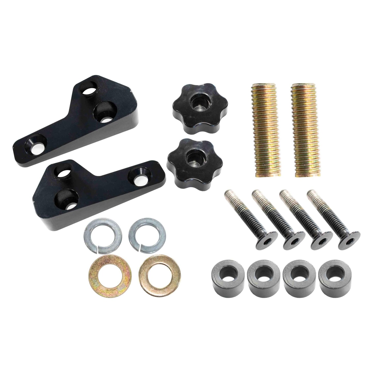 FISHBONE OFFROAD | 07-C Wrangler/20-C Gladiator Hi-Lift Jack Hood Mount Black Textured Powder Coat Stainless Steel | FB31317