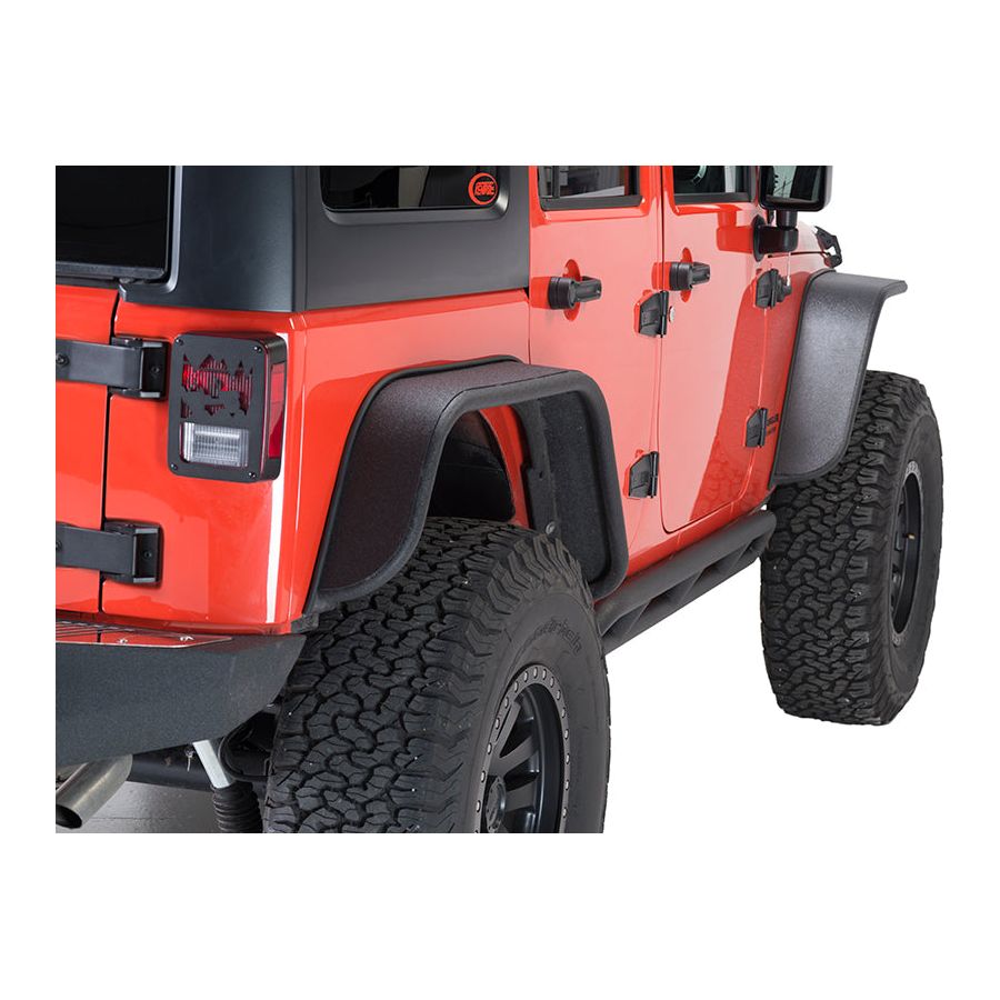 FISHBONE OFFROAD | 07-18 Wrangler Aluminum Tube Fenders Black Textured Powder Coat | FB33006