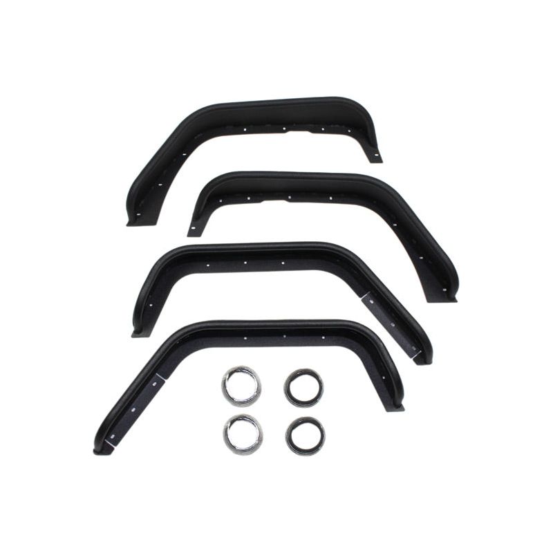 FISHBONE OFFROAD | 07-18 Wrangler Aluminum Tube Fenders Black Textured Powder Coat | FB33006