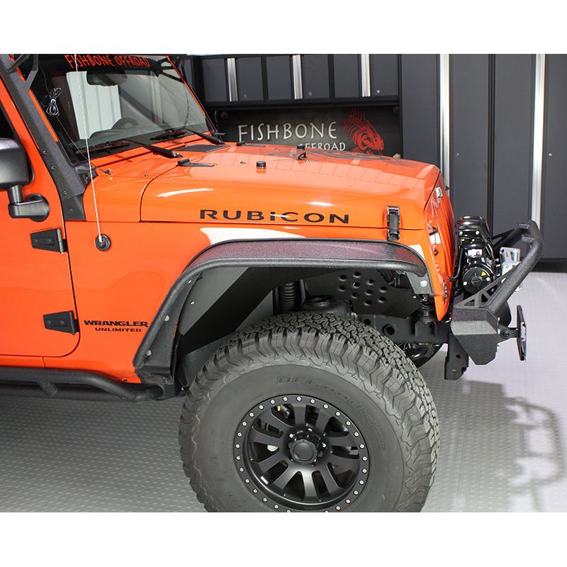 FISHBONE OFFROAD | 07-18 Wrangler Aluminum Inner Fenders Black Powder Coat | FB33007