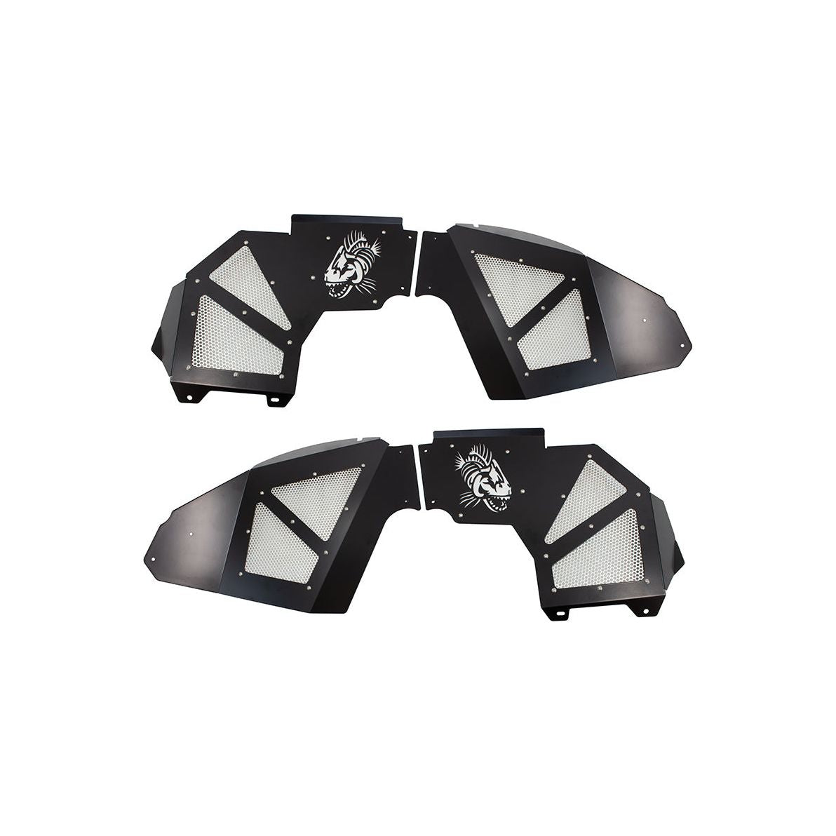 FISHBONE OFFROAD | 18-C Wrangler Inner Fenders Legacy Model Black Powder Coat Aluminum | FB33130F