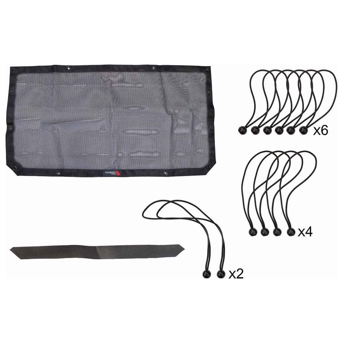 FISHBONE OFFROAD | 18-C Wrangler/20-C Gladiator Front Sun Shade In Nylon Mesh | FB51305