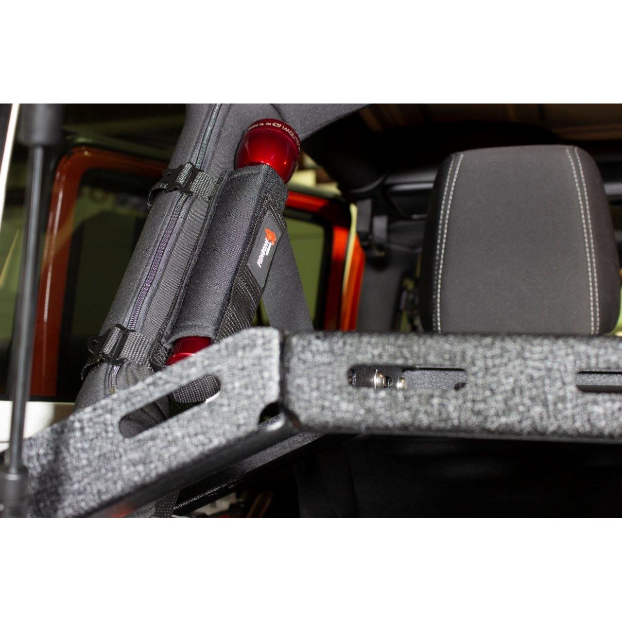 FISHBONE OFFROAD | All Models Wrangler Roll Bar Flashlight Holder Black | FB55158