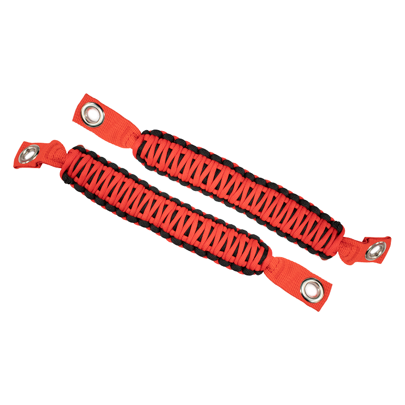 FISHBONE OFFROAD | 07-18 Wrangler Jk Red Paracord Grab Handles For A-Pillar And Sound Bar | FB55284