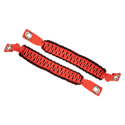 FISHBONE OFFROAD | 07-18 Wrangler Jk Red Paracord Grab Handles For A-Pillar And Sound Bar | FB55284